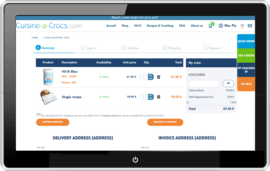 single recipe for a pet